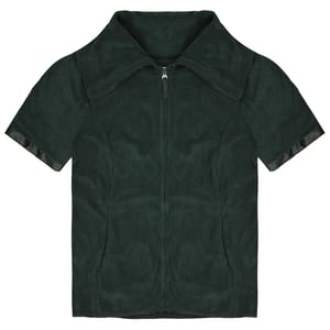 Nike Zip Up Funnel Neck Kortärmad Tennis Top Svart Dam Pullover 268812 010