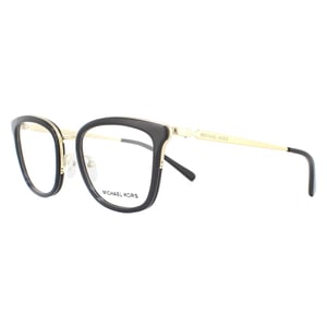 Michael Kors Square Womens Light Gold Black Glasses