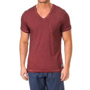 Kortärmad t-shirt med V-ringning 2S87904584 man