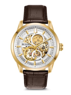 Bulova Automatisch / Wilton Heren Bruine Horloge 97A138