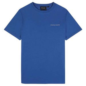 Lyle & Scott geborduurd logo lente blauw T-shirt