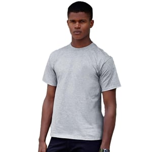 Fruit Of The Loom Heren Crew Neck Korte Mouw T-shirt-Licht Grijs (5 Pak)