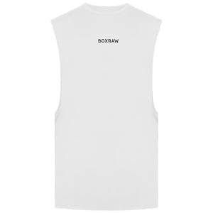 BoxRaw SMRT-TEC Mens White Muscle Tank Top