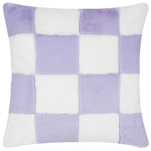 Heya Home Cozee Check Faux Fur Cushion Cover