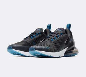 Nike Air Max 270 Trainers Anthracite/Metallic Silver/Industrial Blue