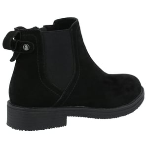 Hush Puppies Maddy Wijd Zwart Suède Dameslaarzen