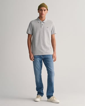 GANT Mens Regular Fit Short Sleeve Shield Logo Pique Polo
