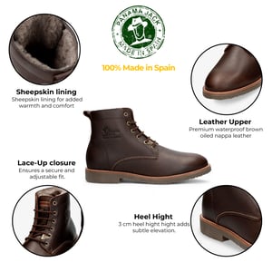 Panama Jack Men's Brown Leather Glasgow Igloo C1 Classic Ankle Boots