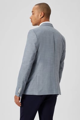 Casper Slim Fit Blue Double Breasted Blazer