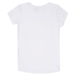 Girl's Calvin Klein Junior Slim Metallic Logo T-Shirt in White