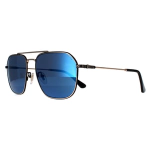 Police Aviator Heren Glimmend Roze Goud Rookspiegel Blauw SPLF64 Octane 1