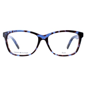 Tommy Hilfiger Rectangle Womens Blue Tortoise Glasses