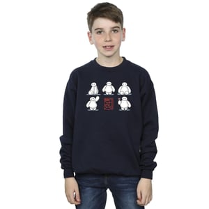 Disney Jongens Big Hero 6 Baymax Veel houdingen Sweatshirt (Marineblauw)