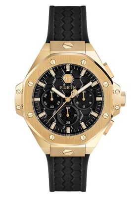 Philipp Plein Plein Chrono Royal Unisex Zwarte Horloge PWPSA0124