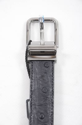 Dolce & Gabbana Mannen Zwart Exotisch Huidmotief Zilver Gesp Riem
