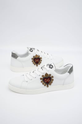 Dolce & Gabbana Herr Broderade Låga Sneakers
