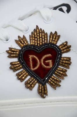 Dolce & Gabbana Herr Broderade Låga Sneakers