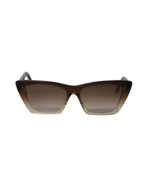 Saint Laurent Cat Eye Sunglasses in Brown Acetate
