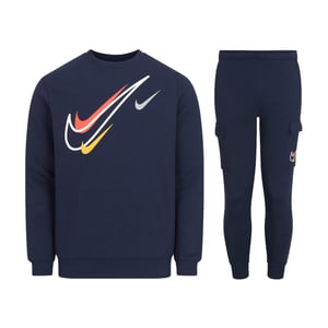Nike Sportswear Men's Multi Swoosh Graphic Fleece Tracksuit Set, Navy