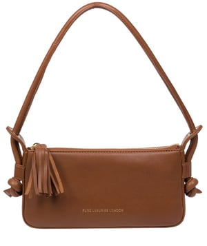 'Taylor' Chestnut Nappa Leather Grab Bag