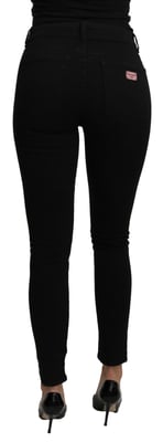 Dolce & Gabbana Women's Black Mid Waist Slim Denim Cotton Stretch Jeans