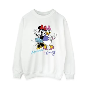 Disney Womens/Ladies Minnie Mouse And Daisy Sweatshirt (White)