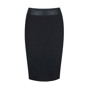 Gestreepte Punto di Roma Midi Rok Stretch