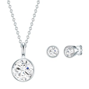 Rafaela Donata Female Sterling Silver Set (Necklace + Earring)