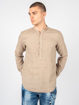 Xagon Man Skjorta Lino Herr Beige