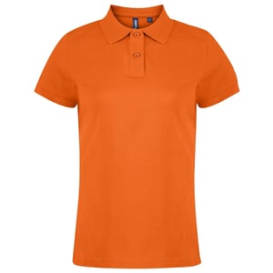 Asquith & Fox Womens/Ladies Plain Short Sleeve Polo Shirt (Orange)