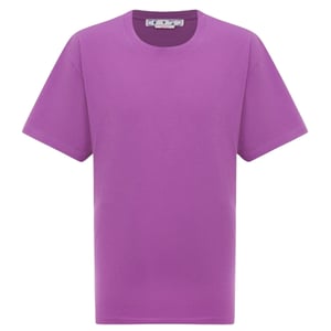 Gebroken wit Diag Tab oversized fit paars T-shirt