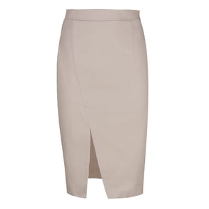 Beige Denim Style Pencil Kjol