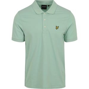 Lyle & Scott merk borstlogo turquoise schaduwpoloshirt