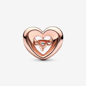 Pandora 'Strålande Hjärta' Kvinnors Guldpläterad Metalldel - Ros 782493C01