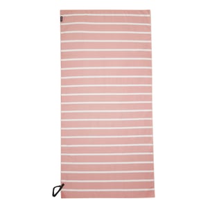 Regatta Randig Mikrofiberstrandhandduk (Snäcka Rosa/Vit)