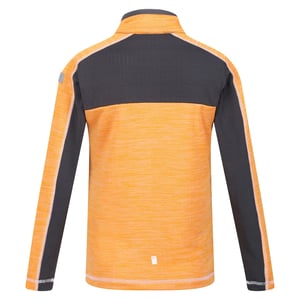 Regatta Kinderen/Kinderen Hewley Recycled Half Zip Fleece Top (Abrikoosplet/Grijs)