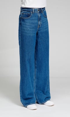 De Originele Performance Wijde Jeans - Medium Blauwe Denim