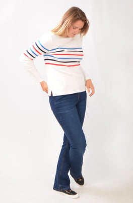 Long Sleeve Striped Cotton Top