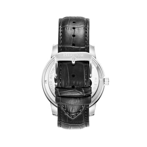 Heritor Automatic Emmanuel Semi-Skeleton Leather-Band Watch