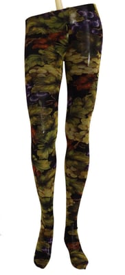 Dolce & Gabbana Dames Zwarte Druivenprint Panty's