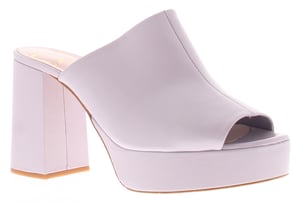 Ted Baker Womens Heels Deltino Leather Mules Peep Toe Block Heel Purple