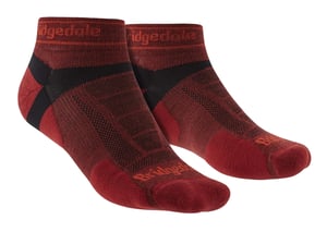 Bridgedale - Mens Running Ultralight Merino Low Socks - Red