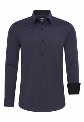 Rusty Neal Overhemd Slim Fit Bla