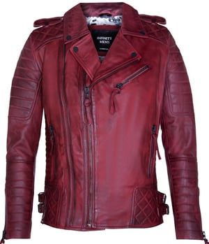Leather Biker Quilted Brando Motorcycle Jacket