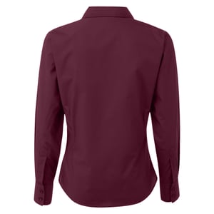 Premier Dames/Dames Popeline Blouse met Lange Mouwen (Aubergine)