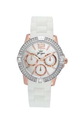 Yonger and Bresson White Dial Rose Gold Watch
