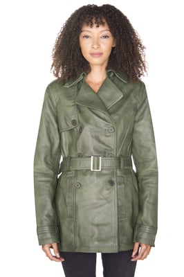 Trenchcoat van nappaleer voor dames-Mosul