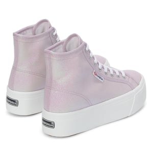 Superga Dames/Dames 2708 Lamé Hoge Tops (Pastel Lilla iriserend)