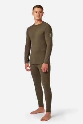 Bodyfit Crew Neck Baselayer Dark Khaki