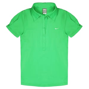 Nike Dri-Fit Short Sleeve Polo Shirt Green Womens Tennis Shirt 327803 388